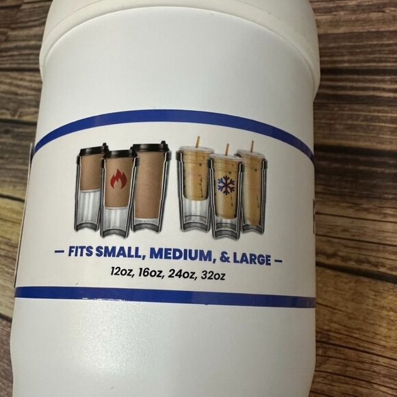 NWT FrostBuddy Universal Cup Insulator To Go Buddy ONE SIZE (White) 12-32oz - Picture 7 of 12